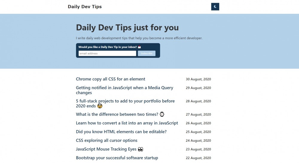 Daily Dev Tips just for you